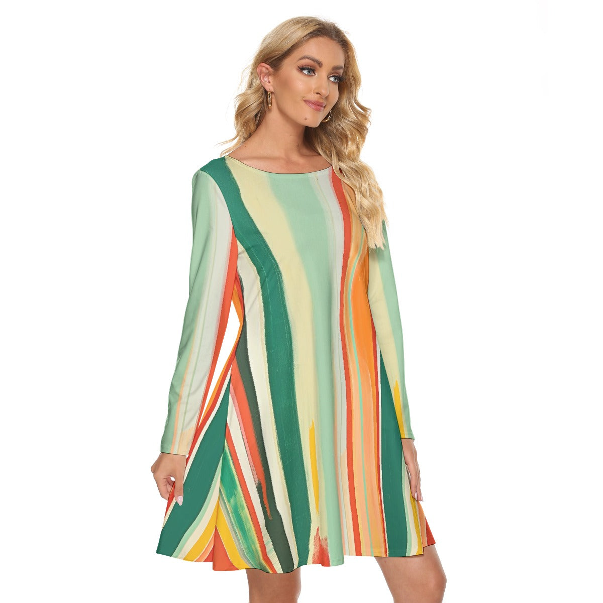 All-Over Print Women's Crew Neck Dress