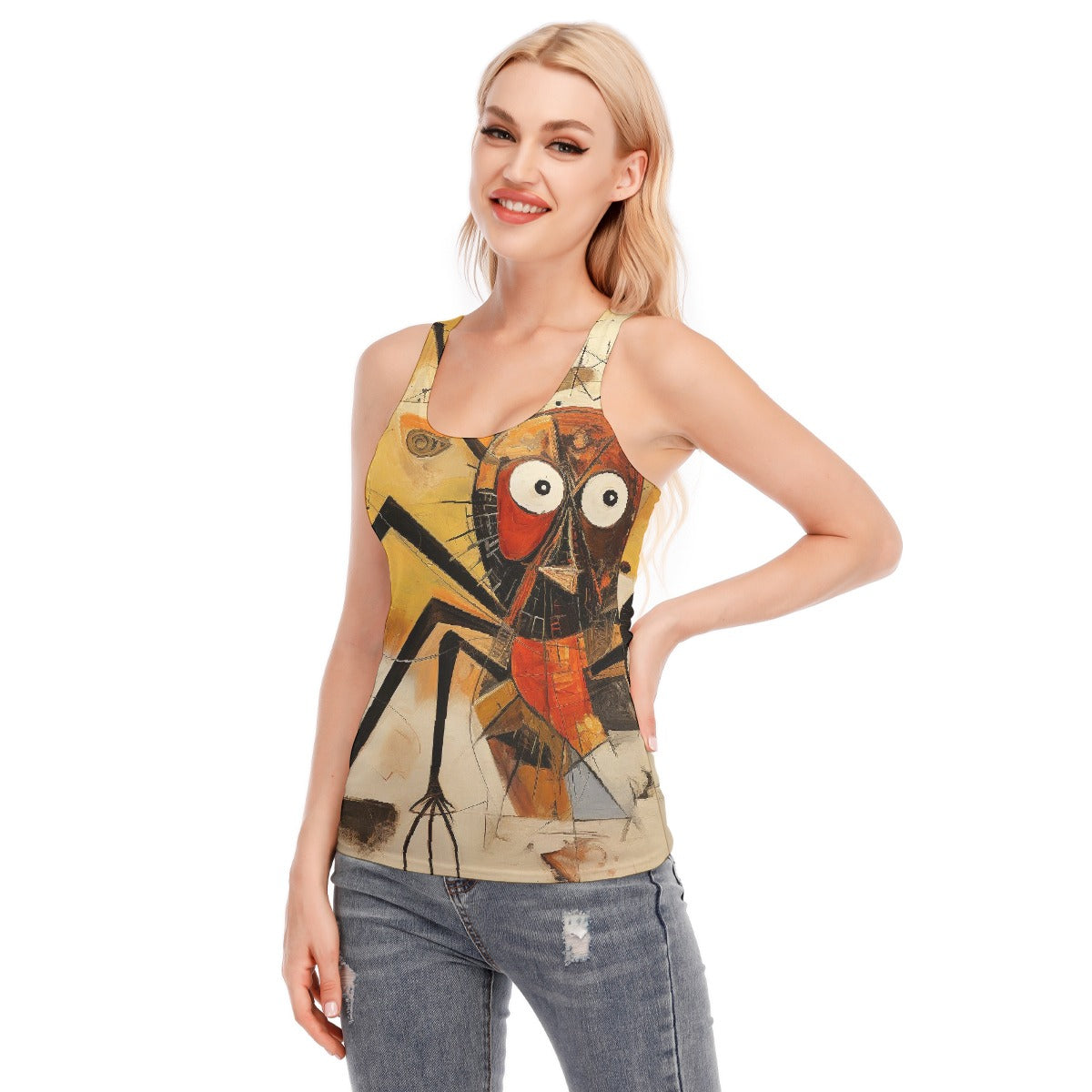 All-Over Print Women's Racer Vest | 190GSM Cotton
