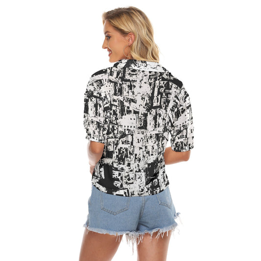 All-Over Print Women's V-neck Shirts