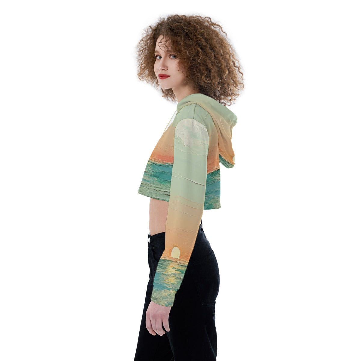 All-Over Print Women's Crop Top Hoodie