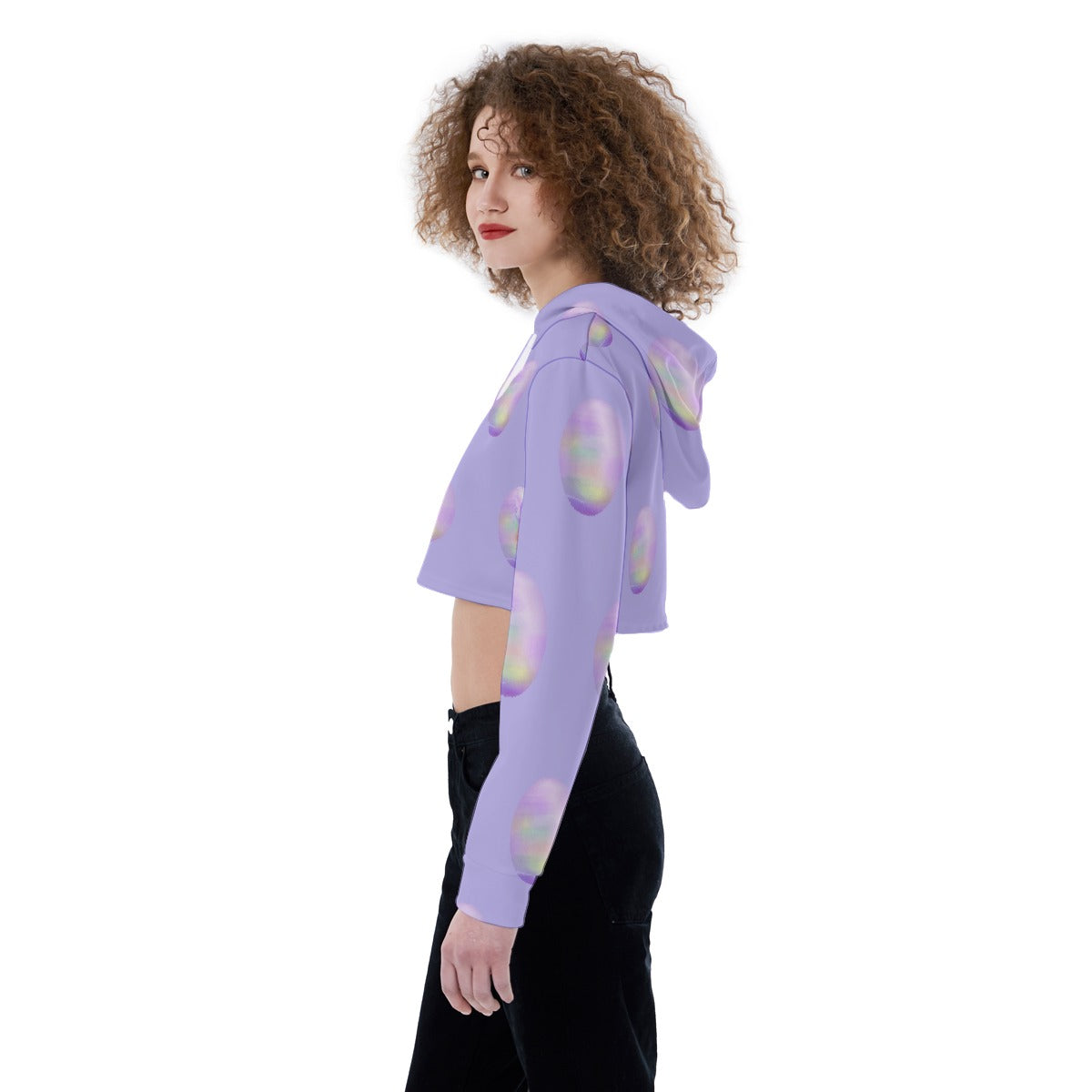 All-Over Print Women's Crop Top Hoodie