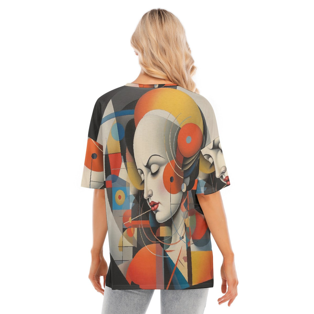 All-Over Print Women's Short Sleeves T-shirt With Hem Split