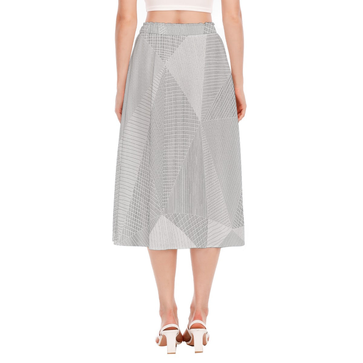 All-Over Print Women's Long Section Chiffon Skirt