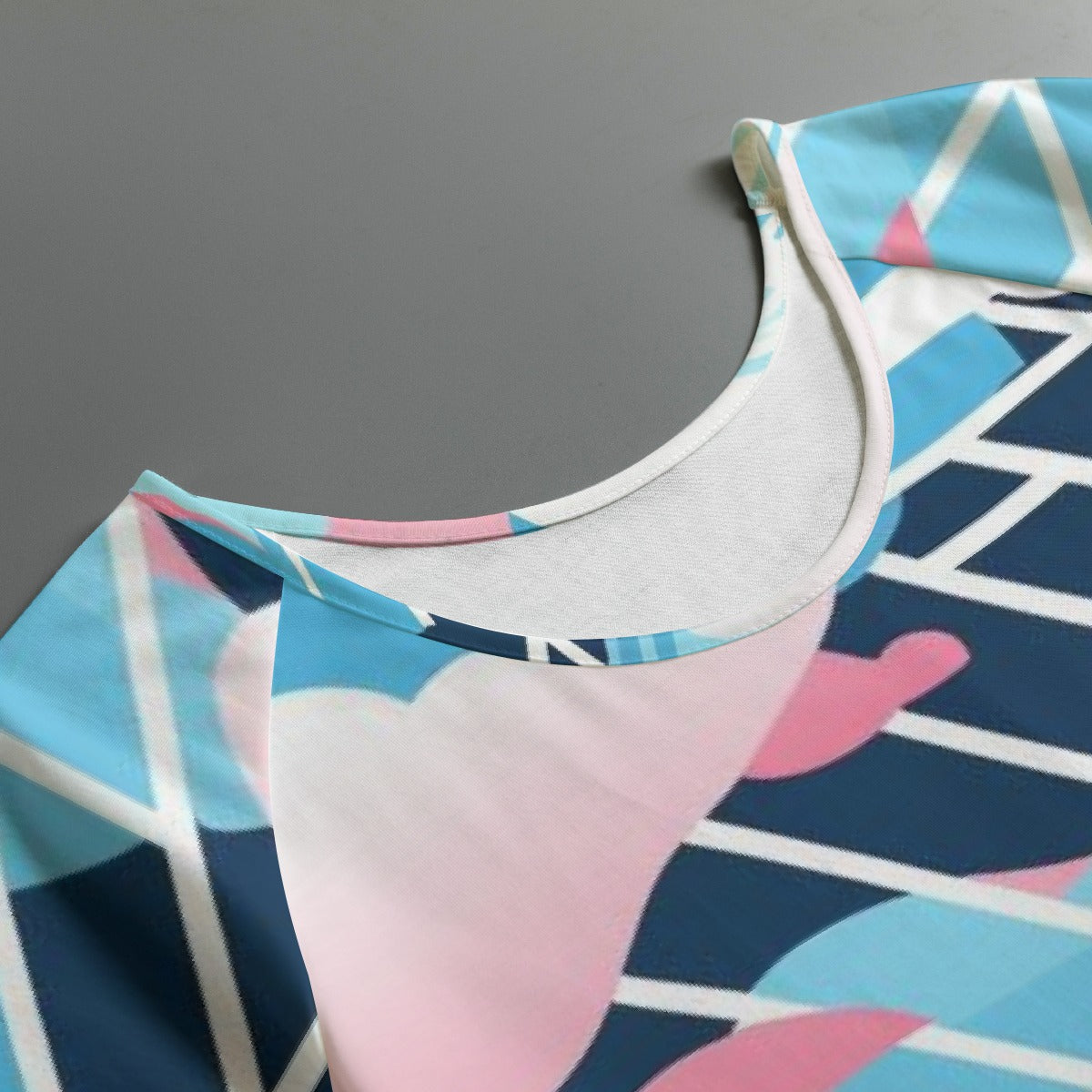 All-Over Print Women's Round Neck T-shirt With Raglan Sleeve