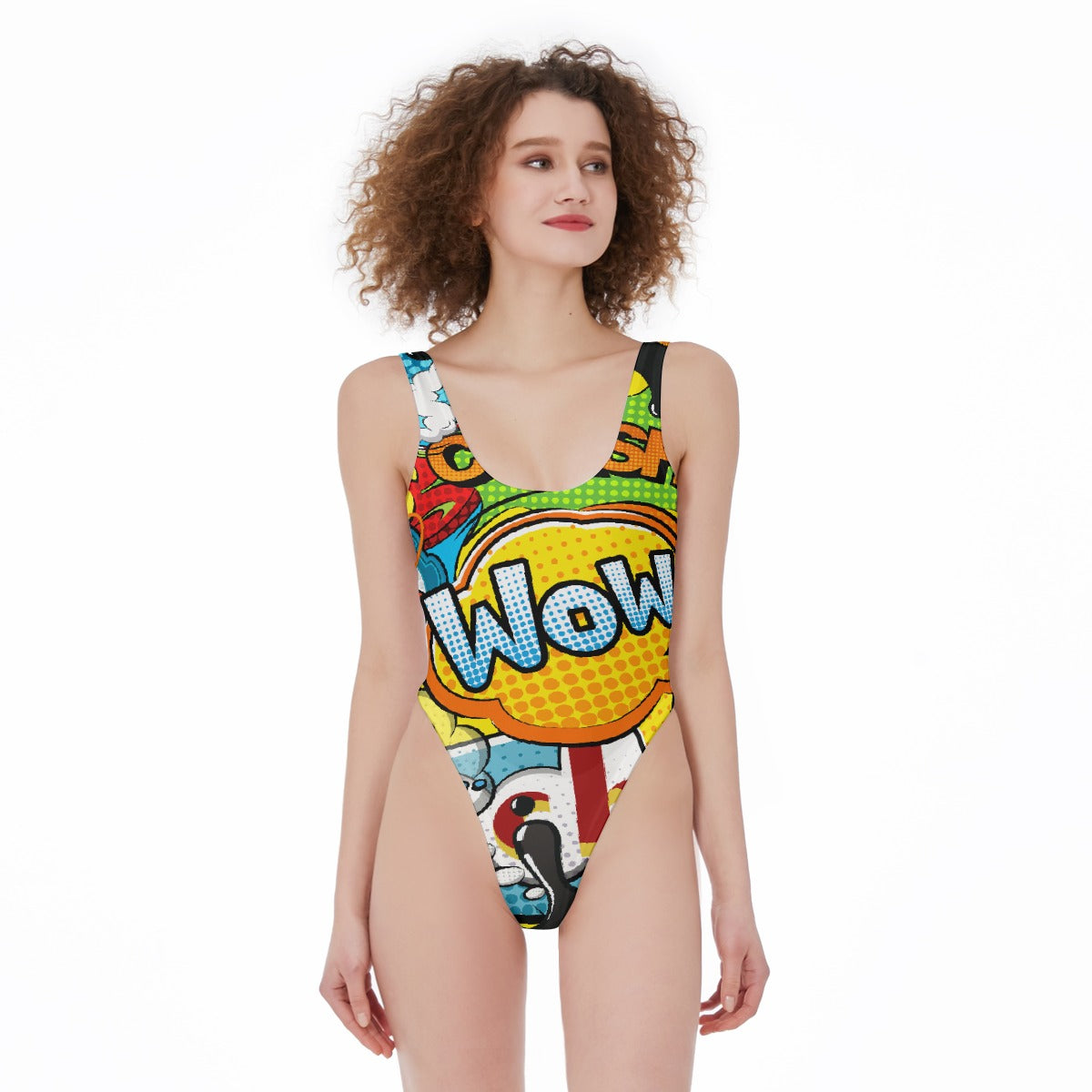 All-Over Print Women's High Cut One-piece Swimsuit