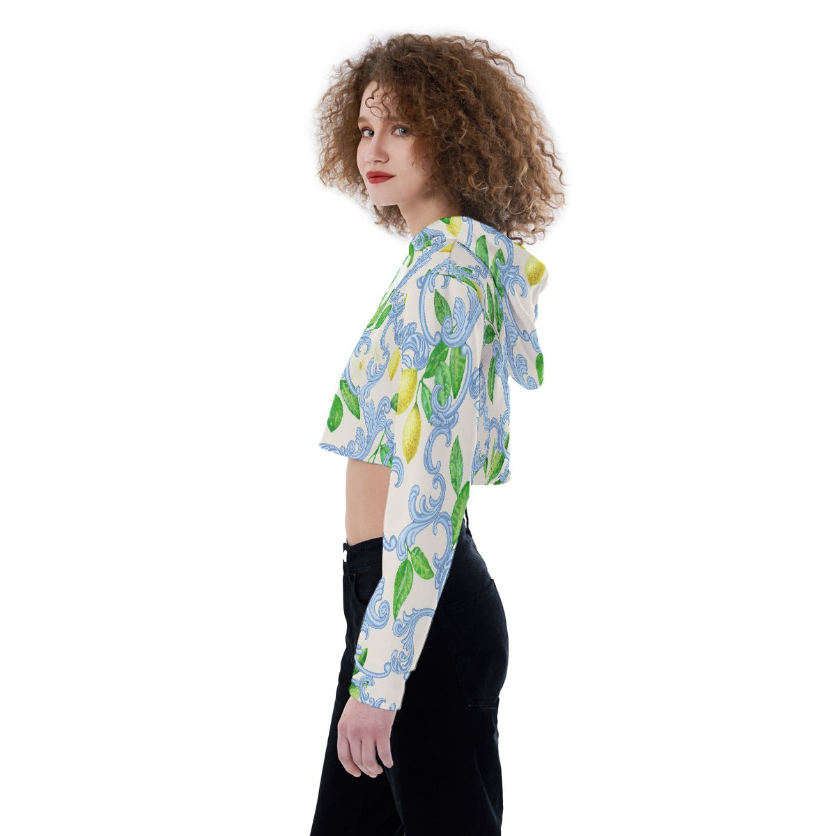 All-Over Print Women's Crop Top Hoodie