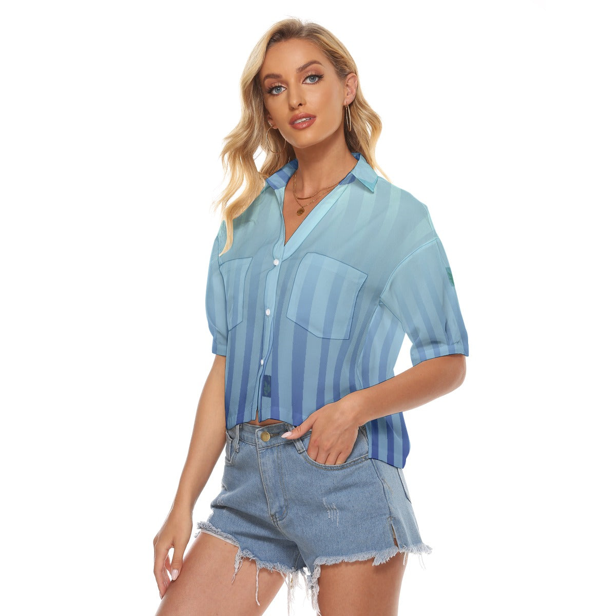 All-Over Print Women's V-neck Shirts