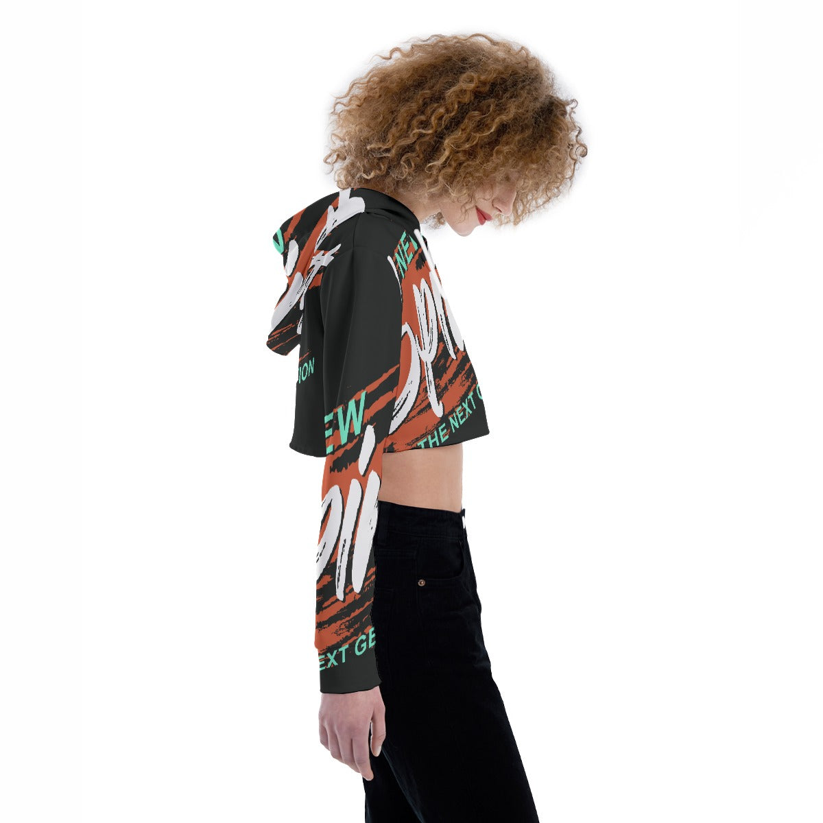 All-Over Print Women's Crop Top Hoodie