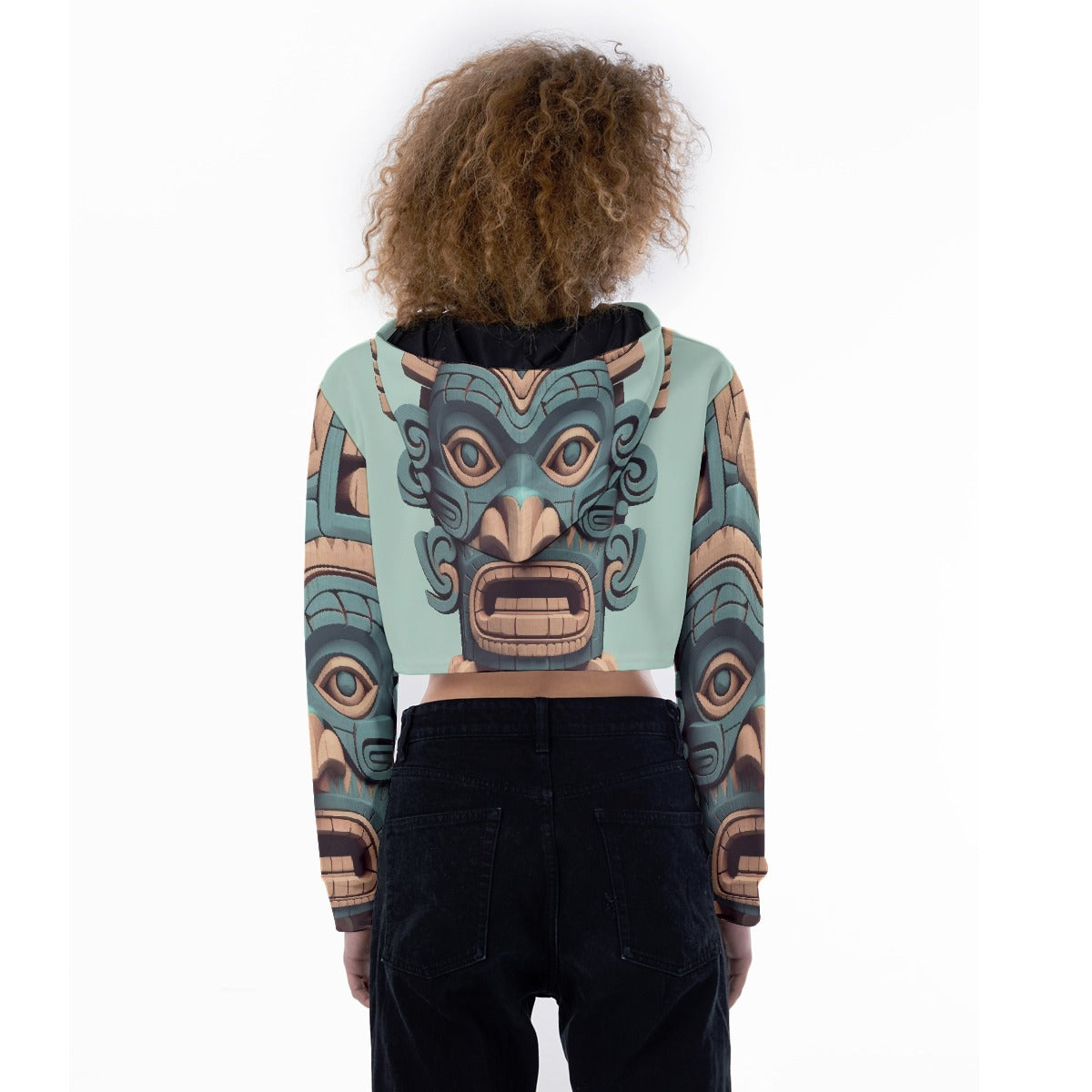 All-Over Print Women's Crop Top Hoodie