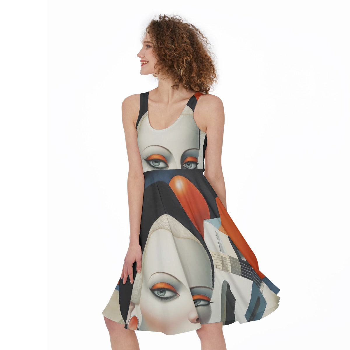All-Over Print Women's Sleeveless Dress