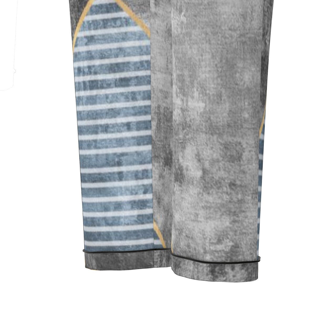 All-Over Print Women's Long Sleeve Pajama Set With Black Contrast Piping