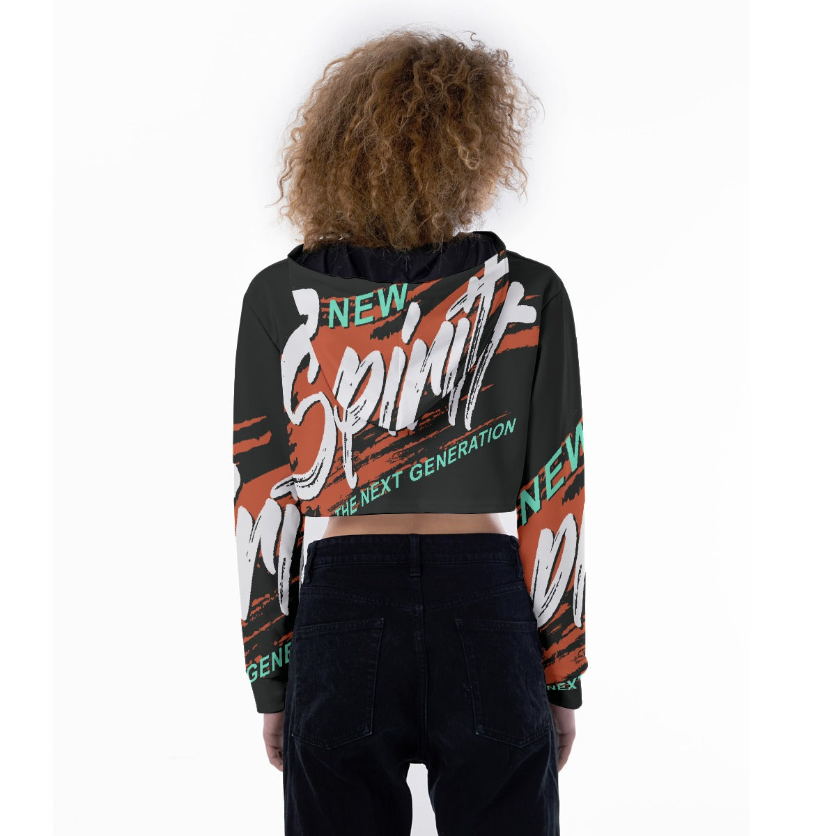 All-Over Print Women's Crop Top Hoodie