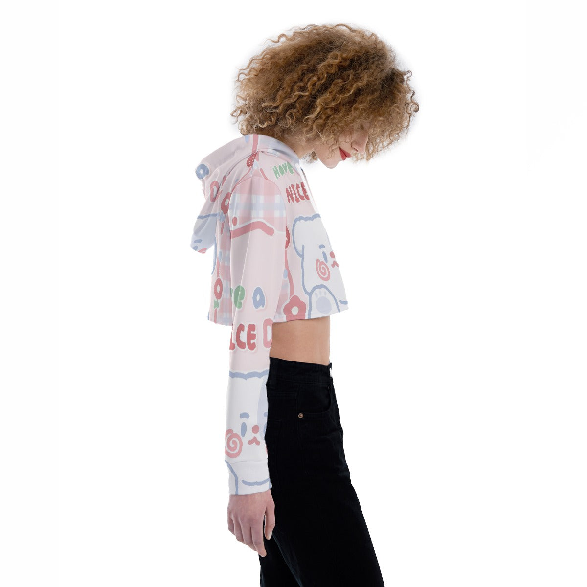 All-Over Print Women's Crop Top Hoodie
