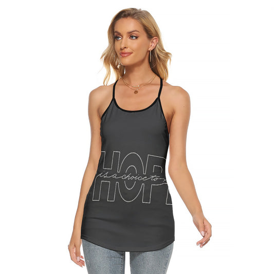 All-Over Print Women's Criss-Cross Open Back Tank Top