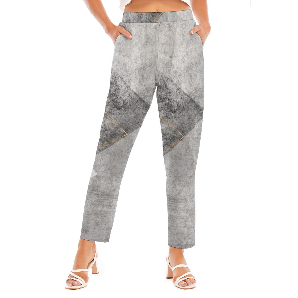 All-Over Print Women's Loose Straight-leg Pants