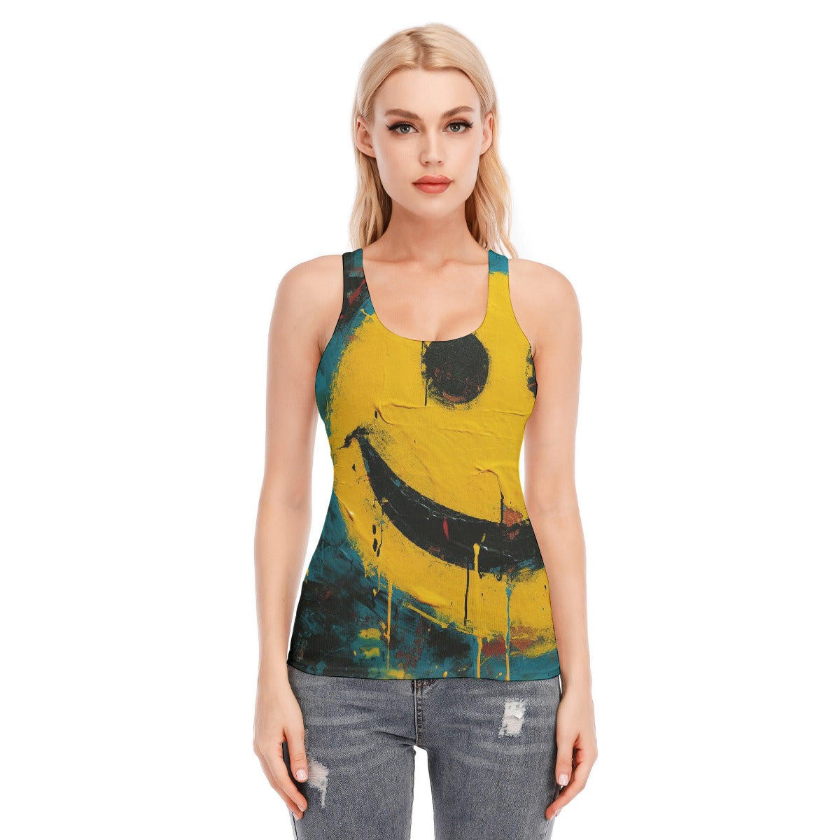 All-Over Print Women's Racer Vest | 190GSM Cotton