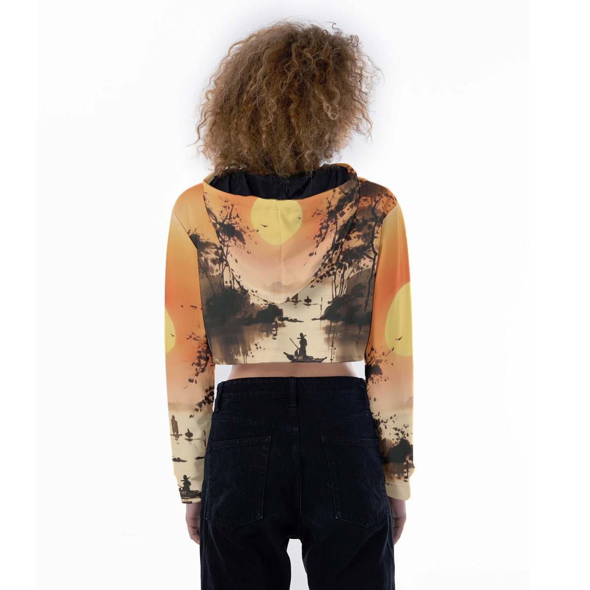 All-Over Print Women's Crop Top Hoodie