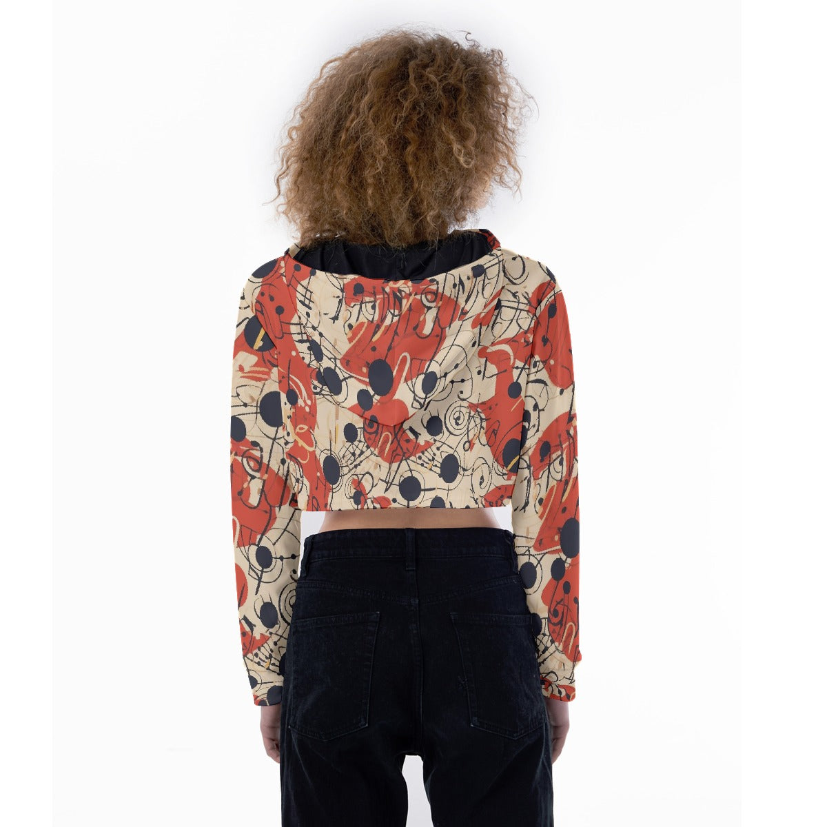 All-Over Print Women's Crop Top Hoodie