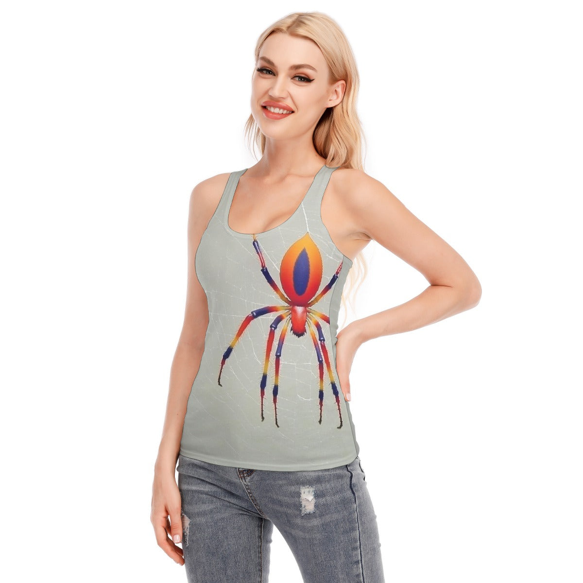 All-Over Print Women's Racer Vest | 190GSM Cotton