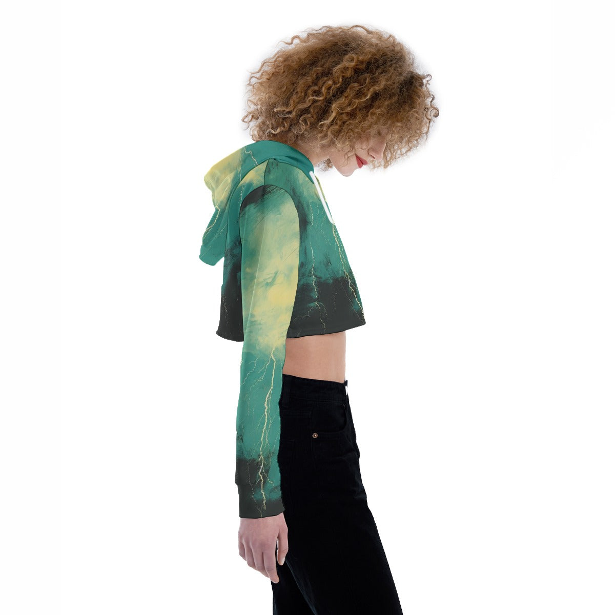 All-Over Print Women's Crop Top Hoodie