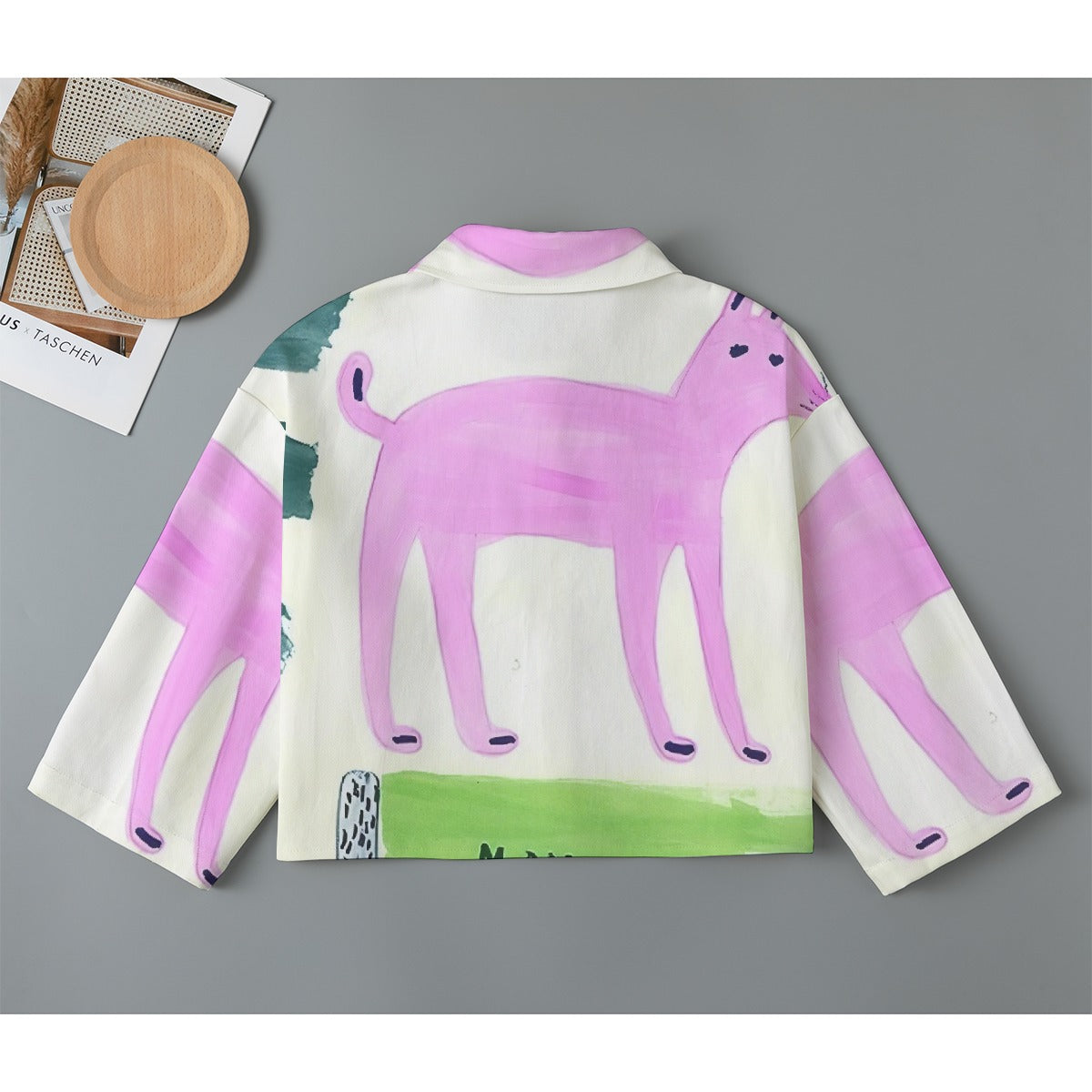 All-Over Print Women's Cropped Jacket | 245GSM Cotton