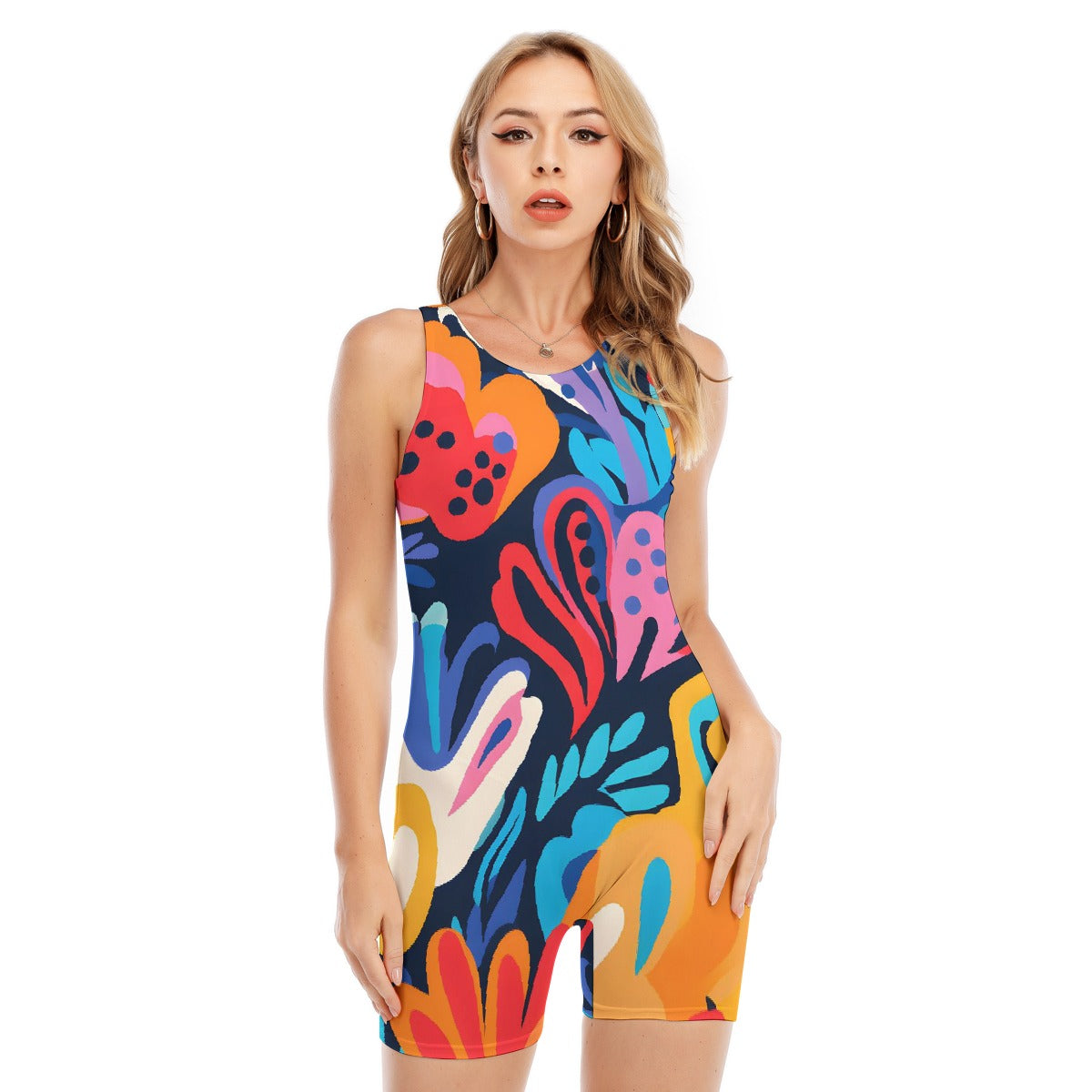All-Over Print Women's Sleeveless One-piece Swimsuit