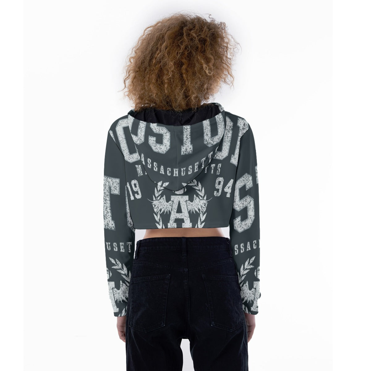 All-Over Print Women's Crop Top Hoodie
