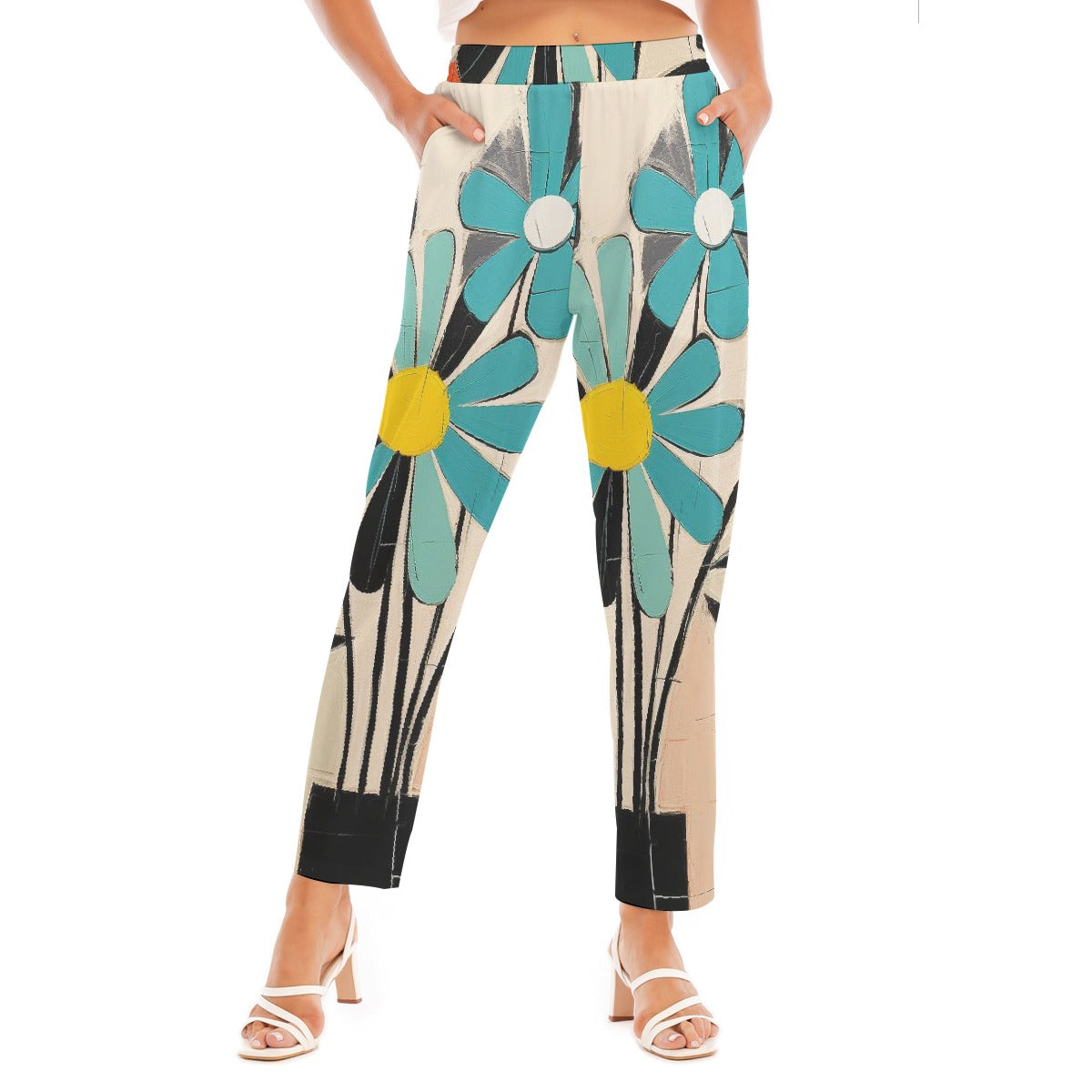All-Over Print Women's Loose Straight-leg Pants