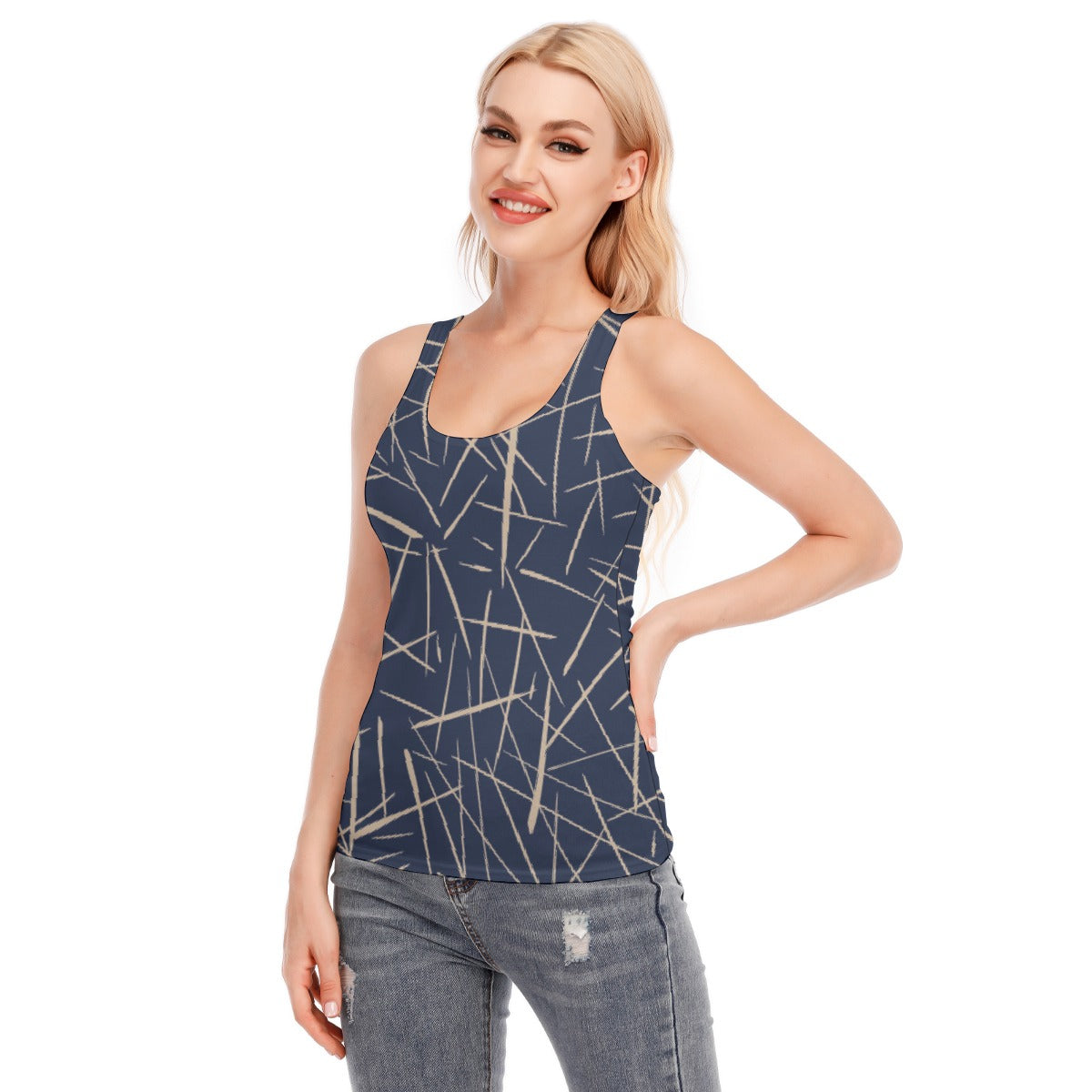 All-Over Print Women's Racer Vest | 190GSM Cotton