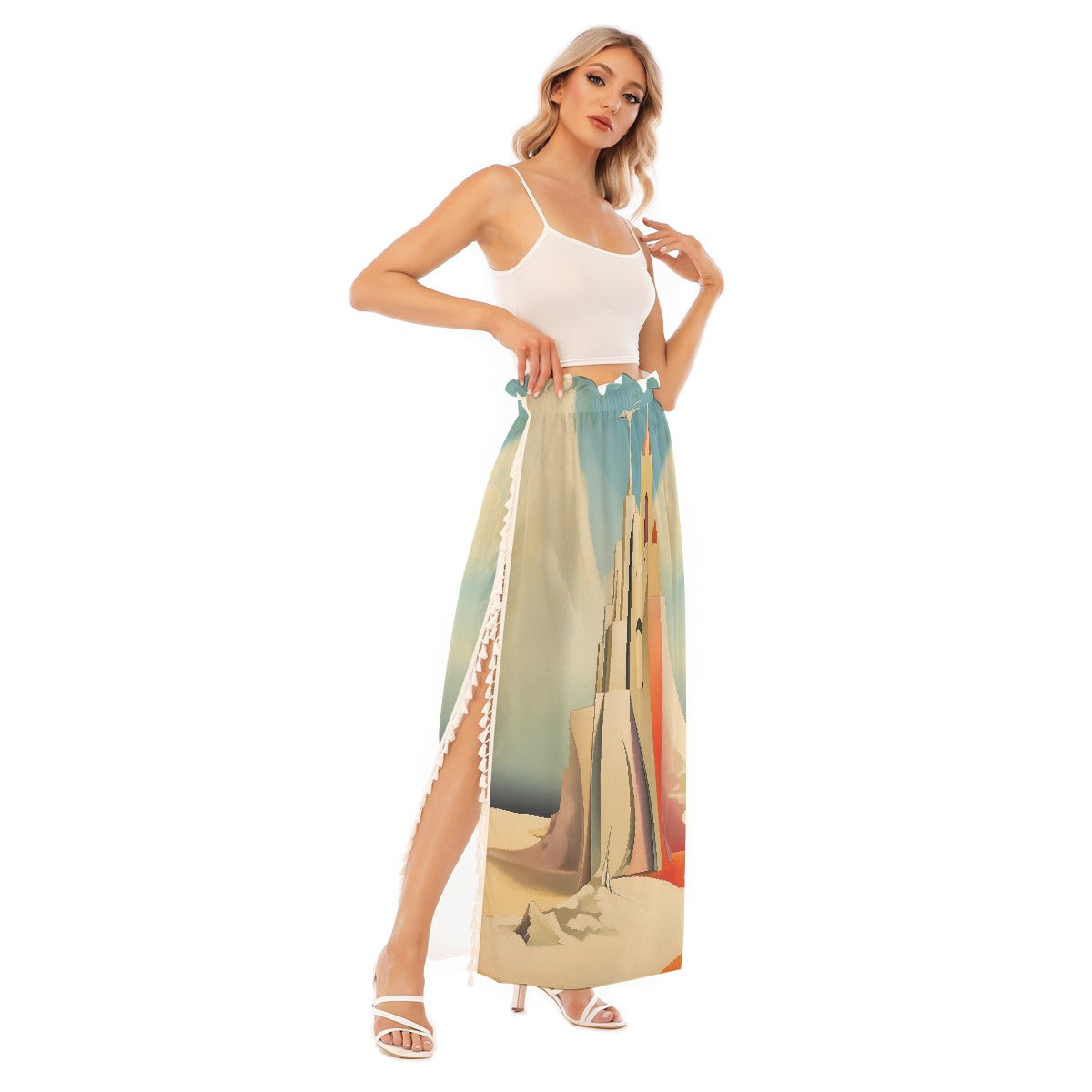 All-Over Print Women's Side Split Skirt