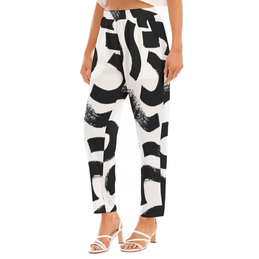 All-Over Print Women's Loose Straight-leg Pants