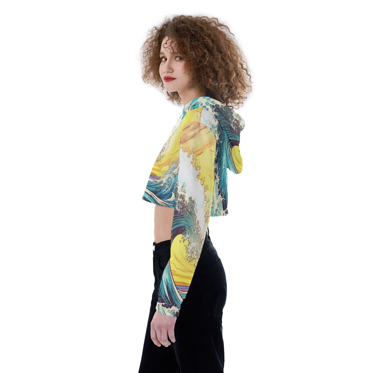 All-Over Print Women's Crop Top Hoodie