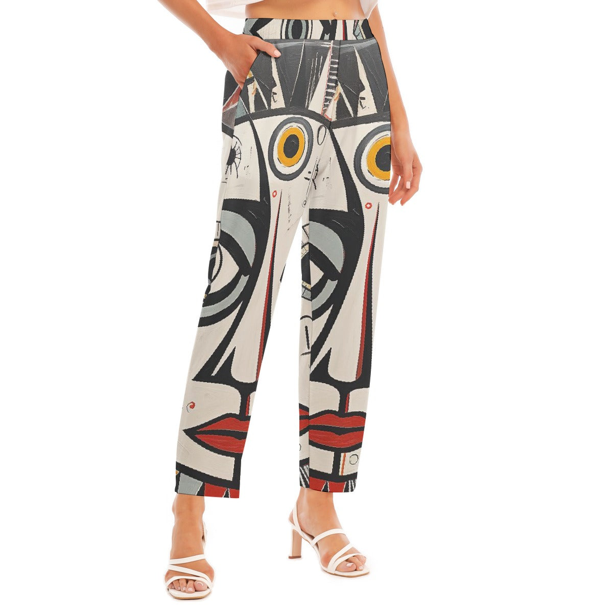 All-Over Print Women's Loose Straight-leg Pants