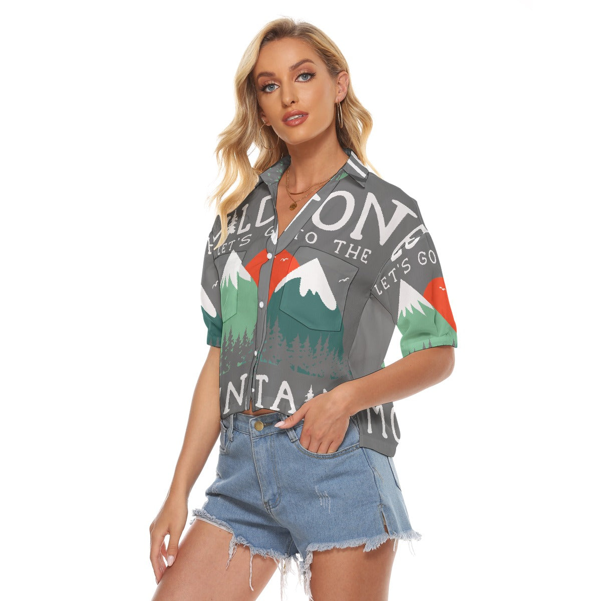 All-Over Print Women's V-neck Shirts