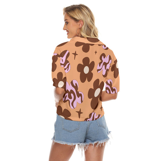 All-Over Print Women's V-neck Shirts