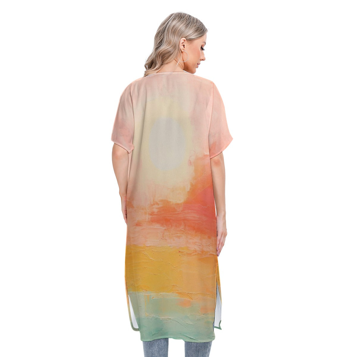 All-Over Print Women's Short Sleeve Cardigan