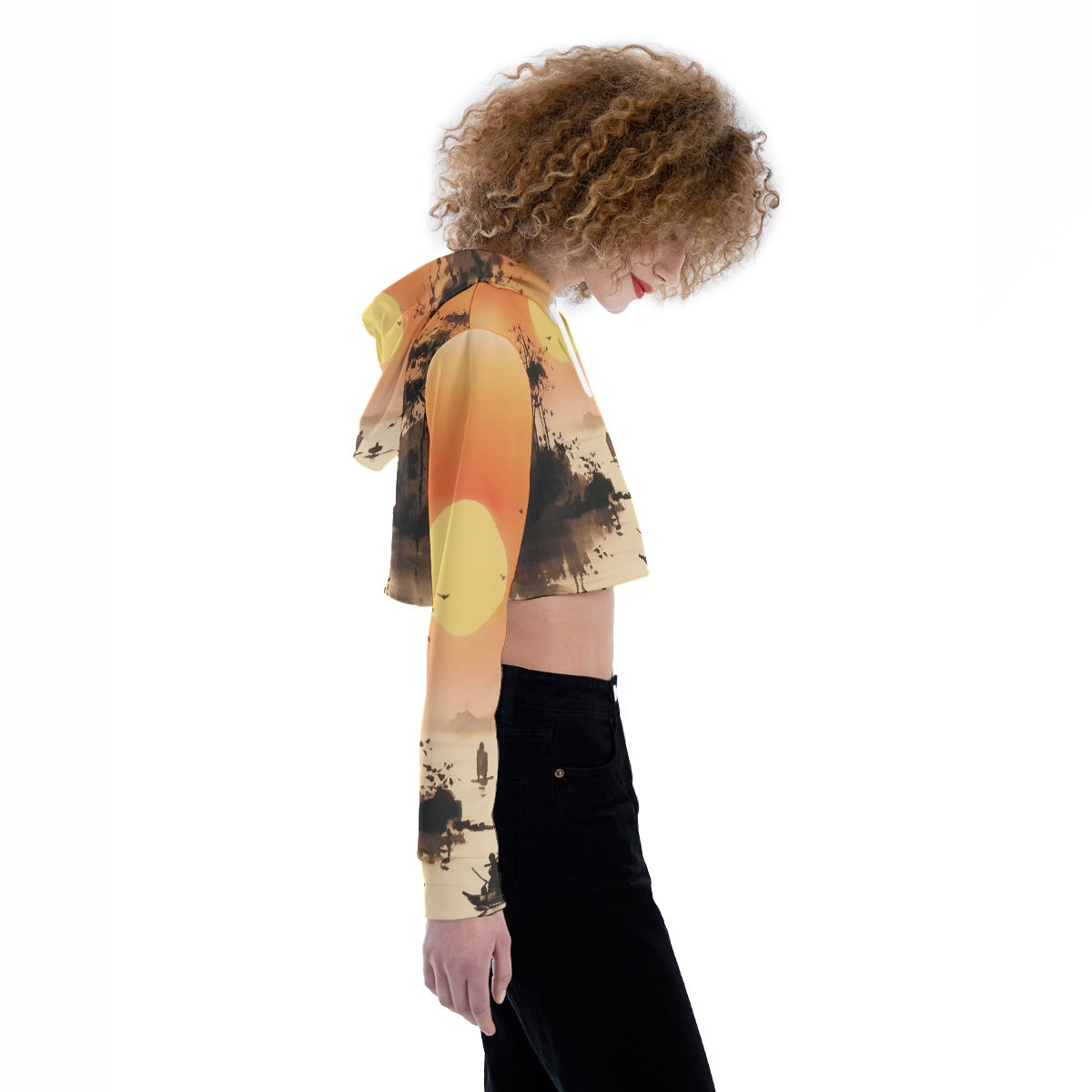 All-Over Print Women's Crop Top Hoodie