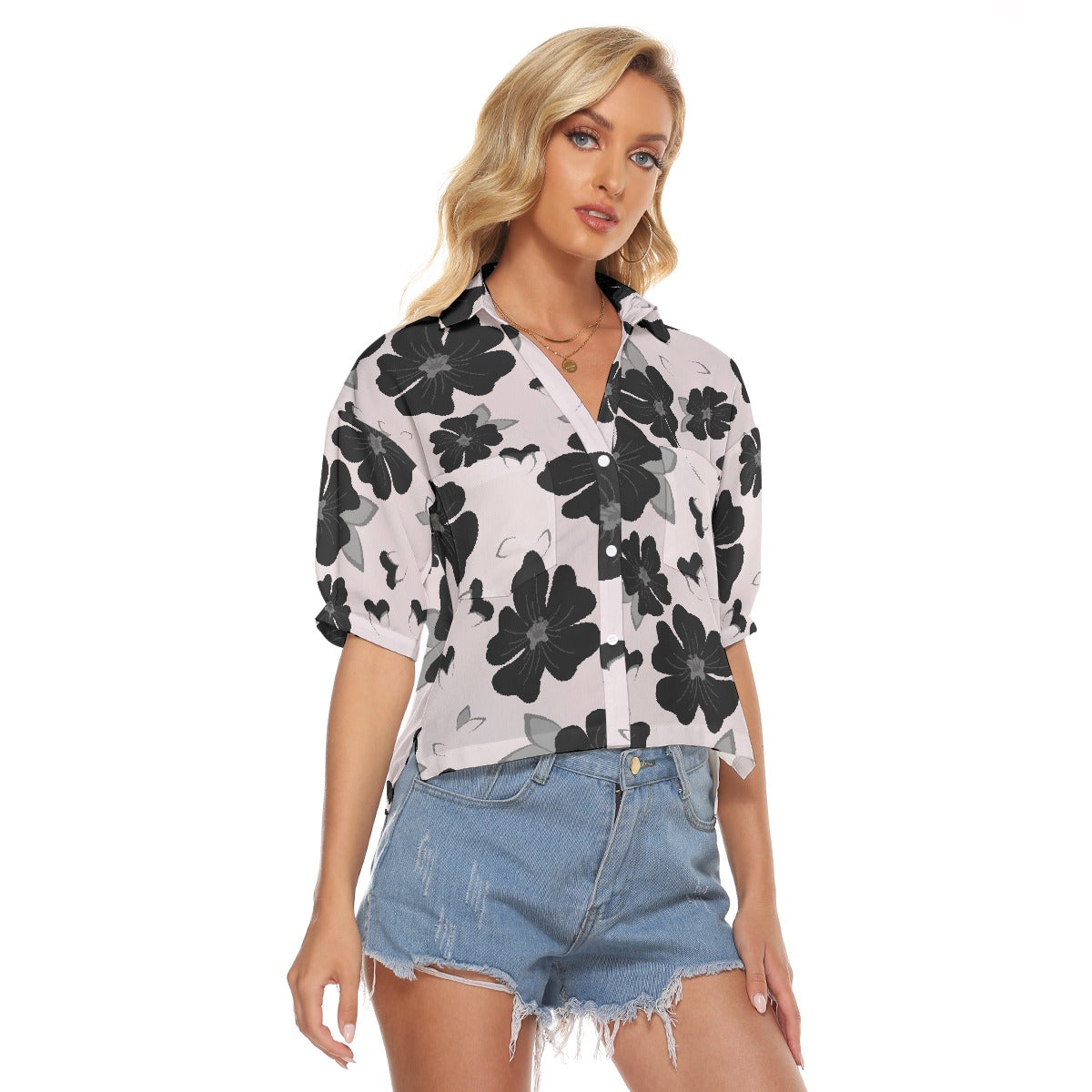 All-Over Print Women's V-neck Shirts
