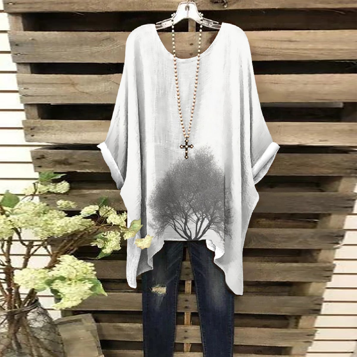 All-Over Print Women's Bat Sleeve Shirt