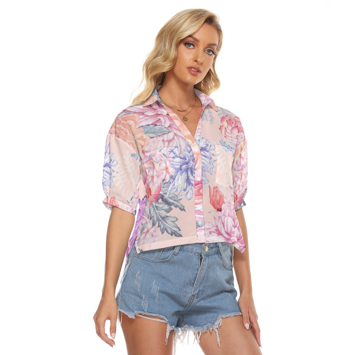 All-Over Print Women's V-neck Shirts