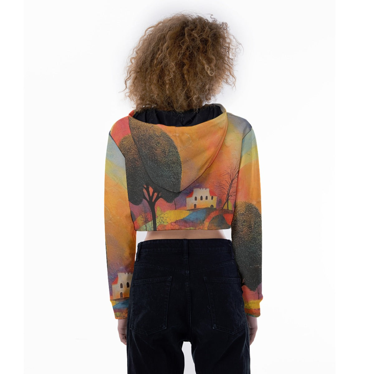 All-Over Print Women's Crop Top Hoodie