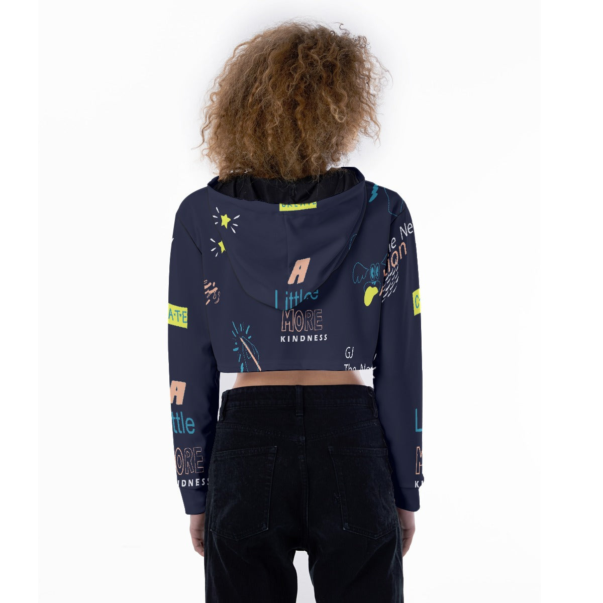 All-Over Print Women's Crop Top Hoodie