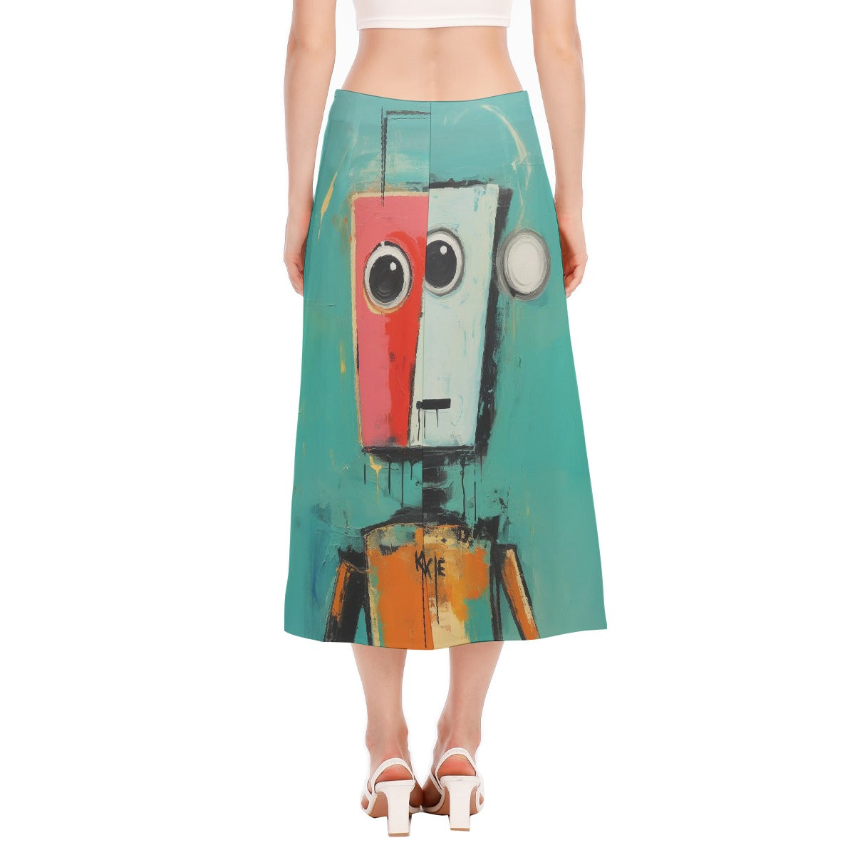 All-Over Print Women's High Slit Long Skirt