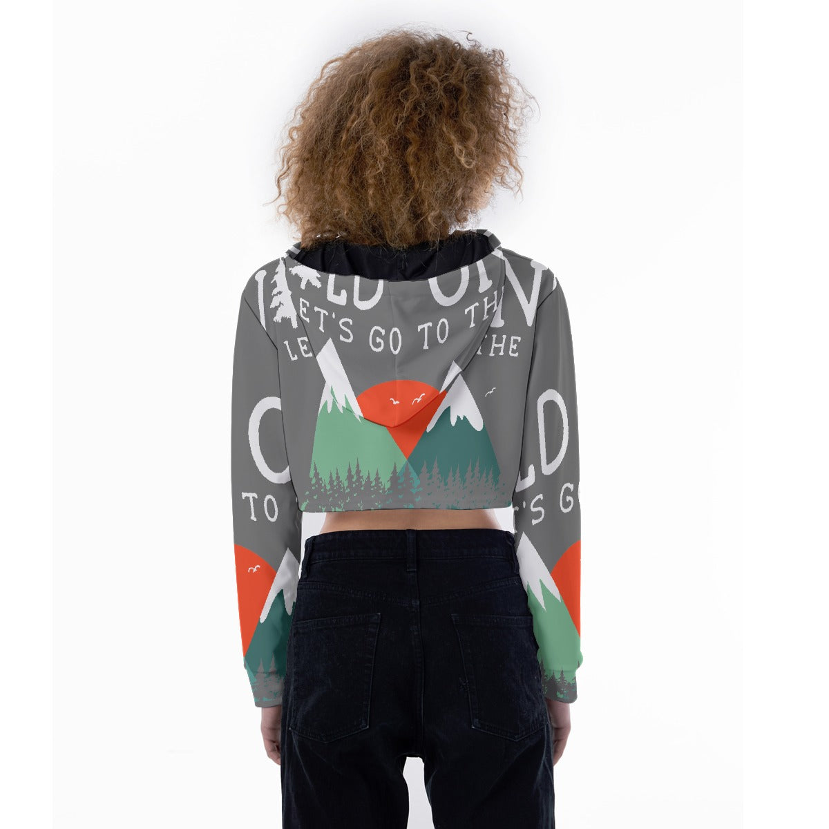 All-Over Print Women's Crop Top Hoodie