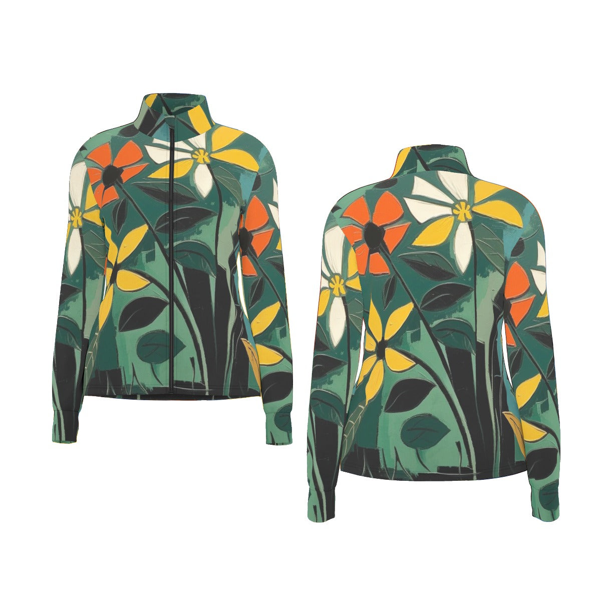 All-Over Print Women's Long Sleeve Thumbhole Jacket