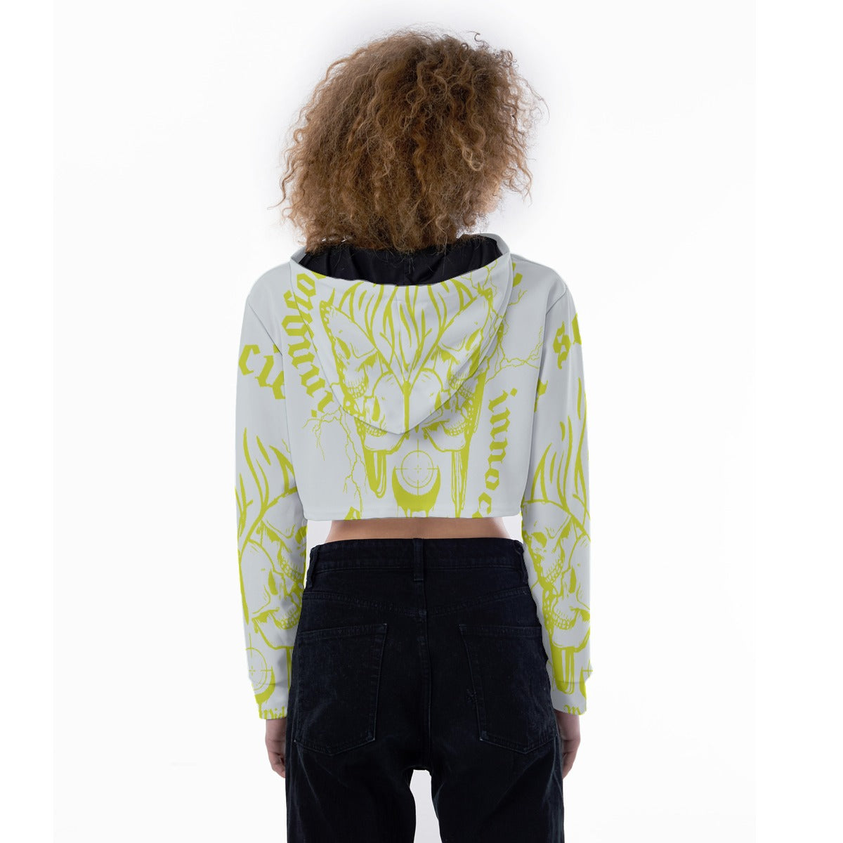 All-Over Print Women's Crop Top Hoodie