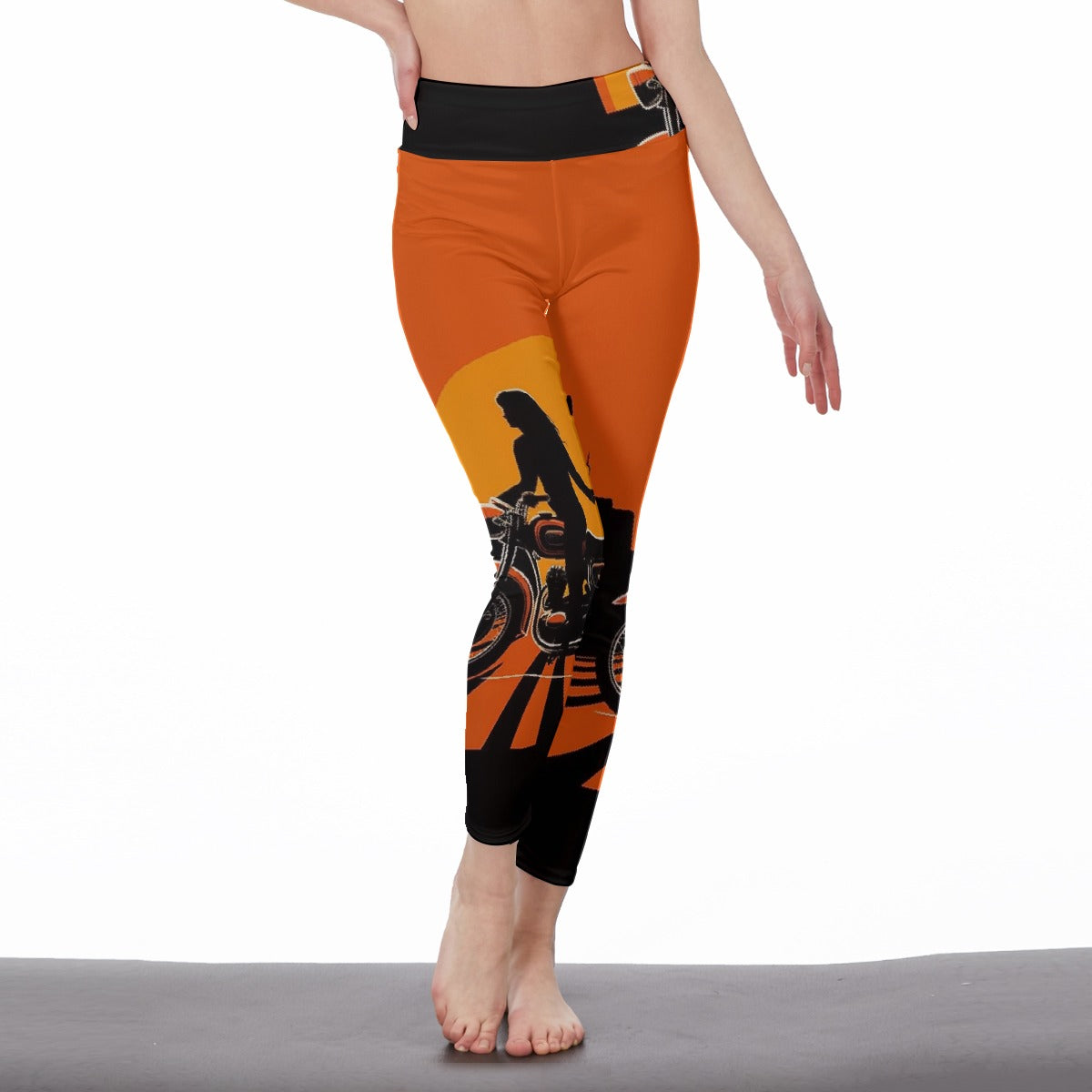 All-Over Print Women's High Waist Leggings | Side Stitch Closure