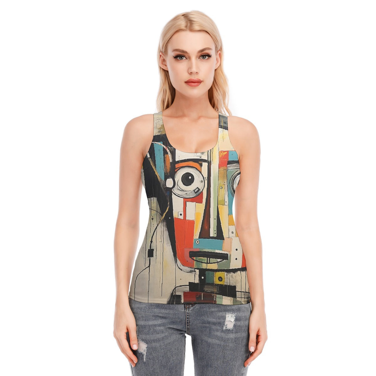 All-Over Print Women's Racer Vest | 190GSM Cotton