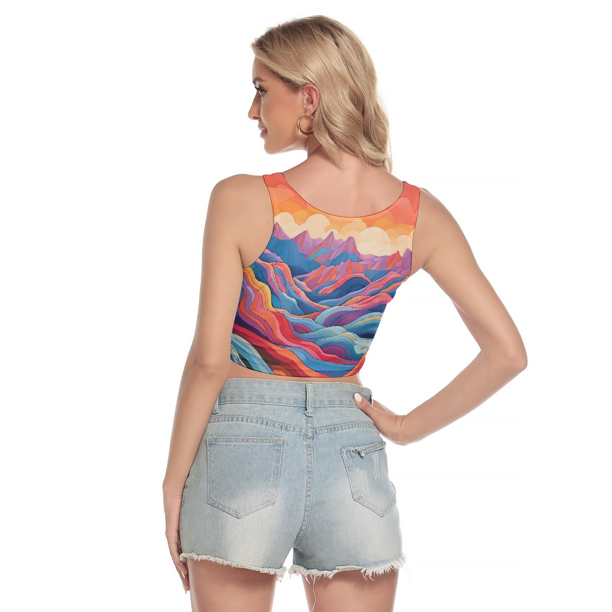 All-Over Print Women's Sport Crop Tank Top