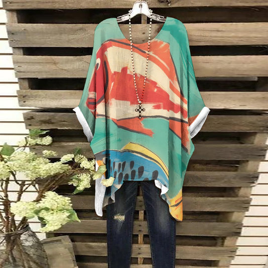 All-Over Print Women's Bat Sleeve Shirt